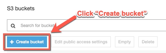 Create a S3 bucket 1